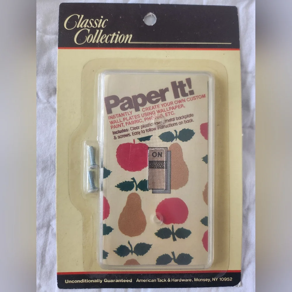 Paper It! Wall Plates Decorative Vintage 1988